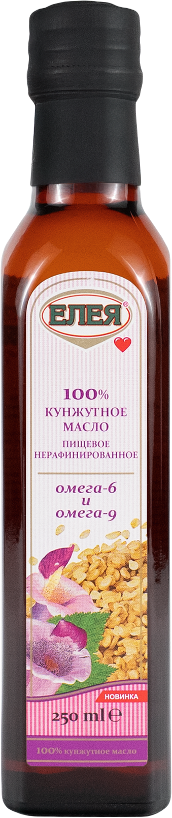 Кунжутное масло «ЕЛЕЯ» холодного отжима нерафинированное,